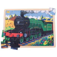 Bigjigs Toys Lesena sestavljanka Zgodovinski vlak Flying Scotsman 35 kosov