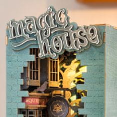 Robotime Miniaturno knjižno stojalo za hišo Magic Alley