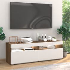 Vidaxl TV omarice z LED lučkami 2 kosa rjavi hrast 60x35x40 cm