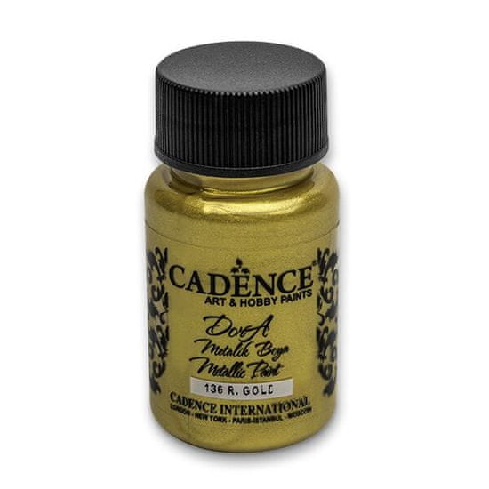 Cadence Akrilne barve Dora Metallic 50 ml, zlata