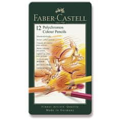 Faber-Castell Barvice Polychromos 110012 pločevinasta škatla, 12 barv