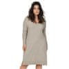 Ženska obleka CARIBI Regular Fit 15263791 Mocha Meringue MELANGE (Velikost 3XL/4XL)