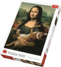 Trefl Puzzle Mona Lisa z mačko / 500 kosov