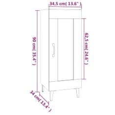 Vidaxl Komoda siva sonoma 34,5x34x90 cm konstruiran les