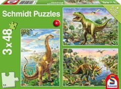 Schmidt Puzzle Dinozavrova pustolovščina 3x48 kosov