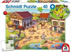 Schmidt Puzzle Kmetija 40 kosov + figurice živali