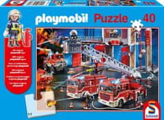 Schmidt Puzzle Playmobil Gasilska brigada 40 kosov + figurica Playmobil