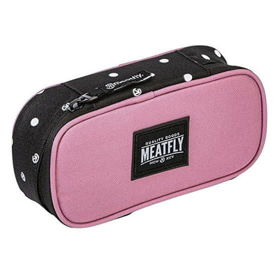 MEATFLY Kazenski Pencil Case Dust y Rose / Black Dots