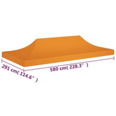 Vidaxl Streha za vrtni šotor 6x3 m oranžna 270 g/m2