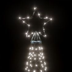 Vidaxl Božično drevo s konico 3000 hladno belih LED diod 800 cm
