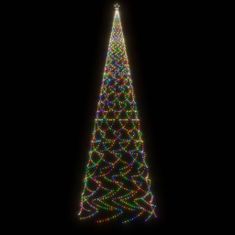 Vidaxl Božično drevo s konico 3000 barvnih LED diod 800 cm