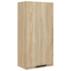 Vidaxl Stenska kopalniška omarica sonoma hrast 32x20x67 cm