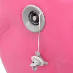 Vidaxl Napihljiv gimnastični valj s tlačilko 120x75 cm PVC roza