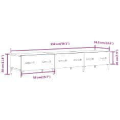 Vidaxl TV omarica rjavi hrast 150x34,5x30 cm konstruiran les