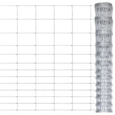 Vidaxl Vrtna ograja pocinkano jeklo 50x1,6 m srebrna