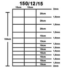 Vidaxl Vrtna ograja pocinkano jeklo 50 m 150 cm srebrna