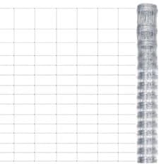 Vidaxl Vrtna ograja pocinkano jeklo 50x1,6 m srebrna