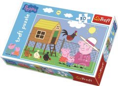 Trefl Puzzle Peppa Pig: Obisk v kokošnjaku 30 kosov