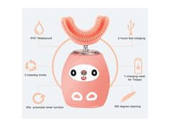 Alum online Otroška vibrirajoča električna zobna ščetka - roza