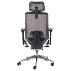 STEMA Vrtljiv ergonomski pisarniški stol DITTER. Aluminijasto podnožje. Črna.