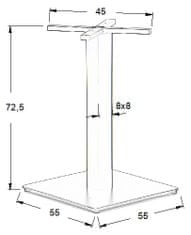 STEMA SH-3002-7/P poliran - 55x55 cm