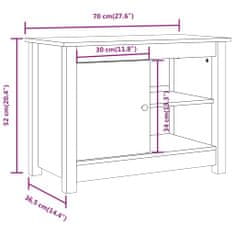 Vidaxl TV omarica 70x36,5x52 cm trdna borovina