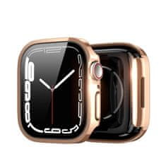 Dux Ducis Hamo ovitek z zaščitnim steklom za Apple Watch 7 45mm, roza