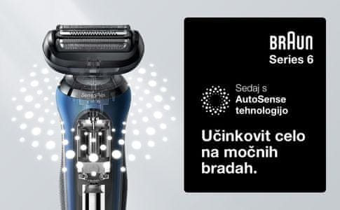 Prednosti električnega brivnika Braun Series 6 61-B7500cc 