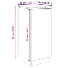 Vidaxl Omarica za čevlje betonsko siva 30x35x70 cm konstruiran les