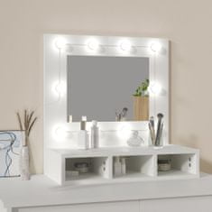 Vidaxl Omarica z ogledalom in LED lučkami bela 60x31,5x62 cm