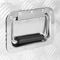 Vidaxl Škatla za shranjevanje srebrna 90x47x33,5 cm aluminij
