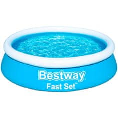 shumee Bestway Fast Set napihljiv bazen okrogel 183x51 cm moder