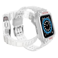 slomart zaščitni trak z ohišjem za apple watch 7 / 6 / 5 / 4 / 3 / 2 / se (45 / 44 / 42mm) oklepno ohišje za uro prozorno