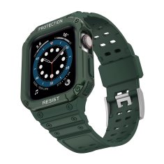 slomart zaščitni trak z ohišjem za apple watch 7 / 6 / 5 / 4 / 3 / 2 / se (41 / 40 / 38 mm) oklepno ohišje za uro zeleno