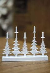 Emos 5 LED lesena dekoracija, božične jelke s svečami, 24 cm