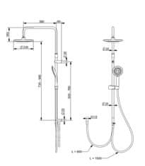 Prosan Pršni sistem Ocean LUX – krom / bel 2011-00