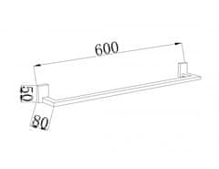 Armal Držalo za brisače Fit, krom 60 cm