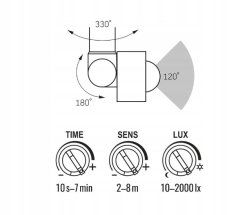 VIDEX LED reflektor PIR - 20W - 1800 lm - s senzorjem gibanja