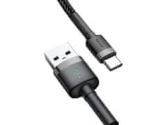 BASEUS Kabel 50 cm Baseus Cafule USB-C 3A siva črna