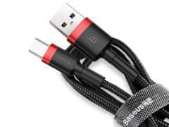 BASEUS Kabel 50 cm Baseus Cafule USB-C 3A rdeča črna