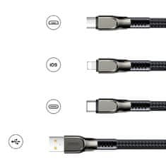 Joyroom 3-v-1 kabel USB - Lightning / micro USB / USB tipa C 3,5 A 480 Mb/s 1,3 m rdeč (S-1335K4)