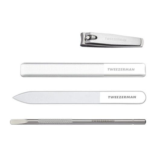 Tweezerman Set za manikuro s steklenimi pilicami Glass Manicure Set