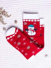 Star Socks Božične nogavice Snowman rdeča vel. 39-42