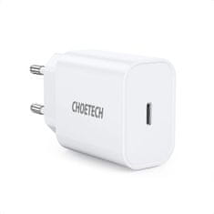 slomart choetech komplet 2 x omrežni polnilec eu za hitro polnjenje usb tipa c power delivery 20W 3a bela (pd5005-eu)