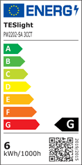 LED stenska svetilka 6W 300lm 3CCT s senzorjem IP65 PW2202-SA