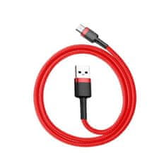 BASEUS Kabel USB na USB-C Baseus Cafule 3A 1m (rdeč)