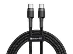 BASEUS Baseus Cafule 2x USB-C QC 3A 2m PD črn kabel