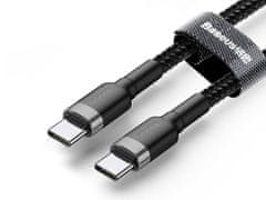 BASEUS Baseus Cafule 2x USB-C QC 3A 2m PD črn kabel