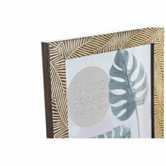 DKD Home Decor Foto okvir DKD Home Decor Crystal Natural Grey Brown Ivory Tropical PS List rastline (25 x 1,5 x 30 cm) (4 enote)