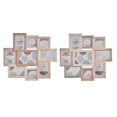 DKD Home Decor Foto okvir DKD Home Decor Wood Beige Peach Urban (2 enoti) (58 x 2 x 50 cm)